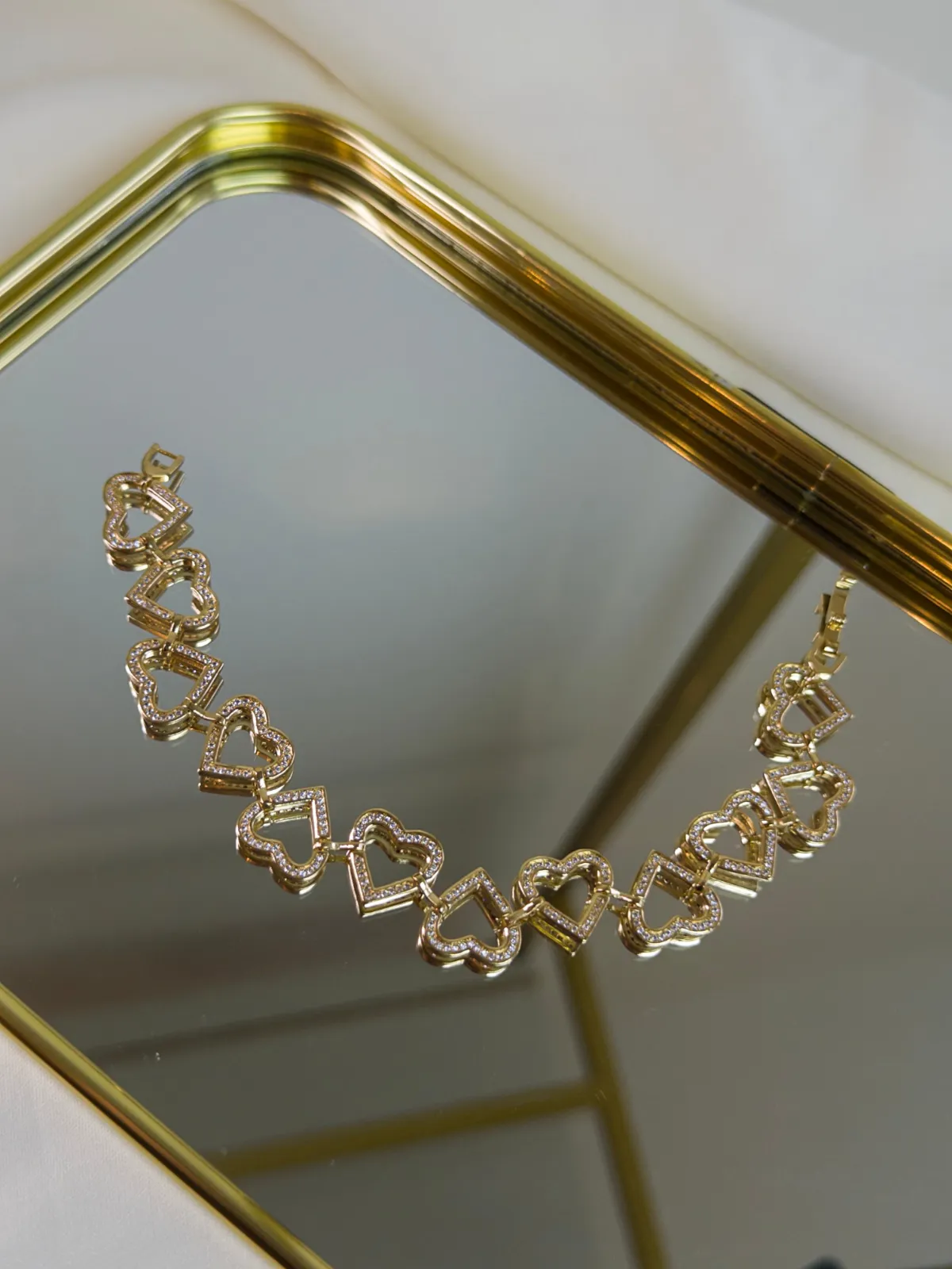 PULSEIRA CORAÇÃO DOURADA